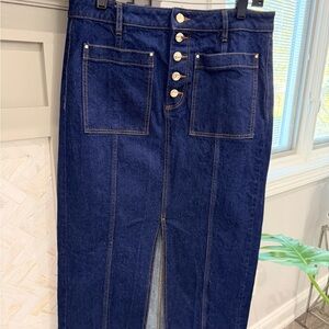LOFT Dark Blue Denim Skirt